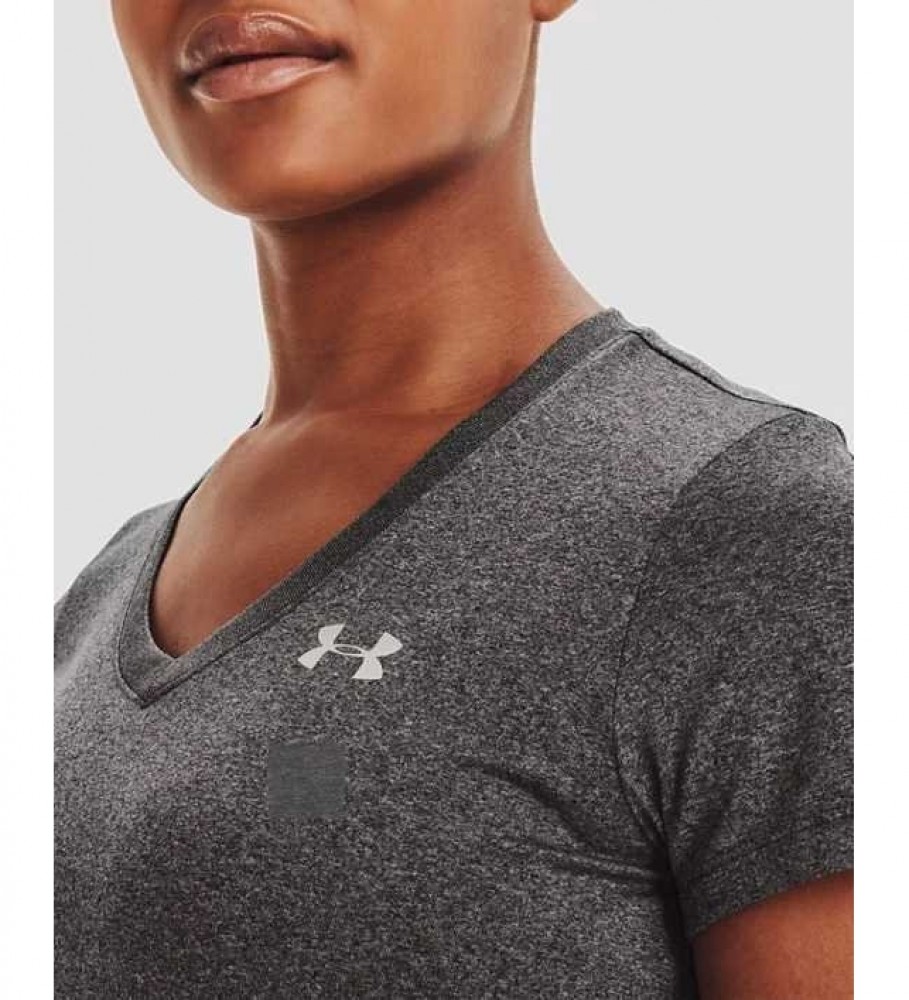 Camiseta Under Armour UA Techr com decote em V, cinza