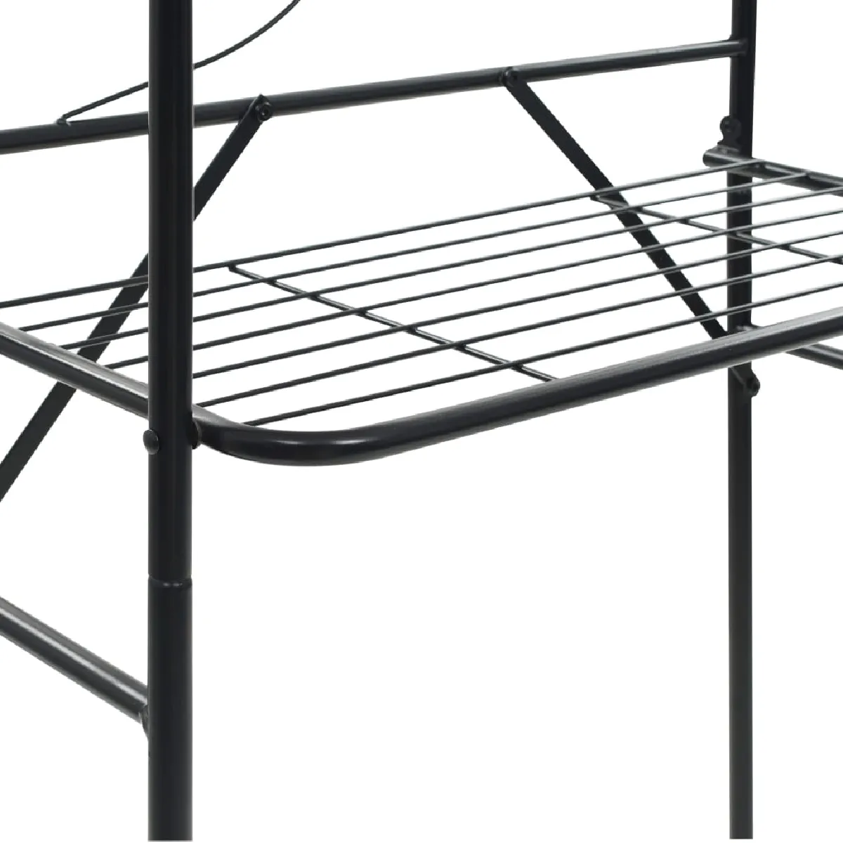 Helloshop26 Étagère de toilette en acier noir