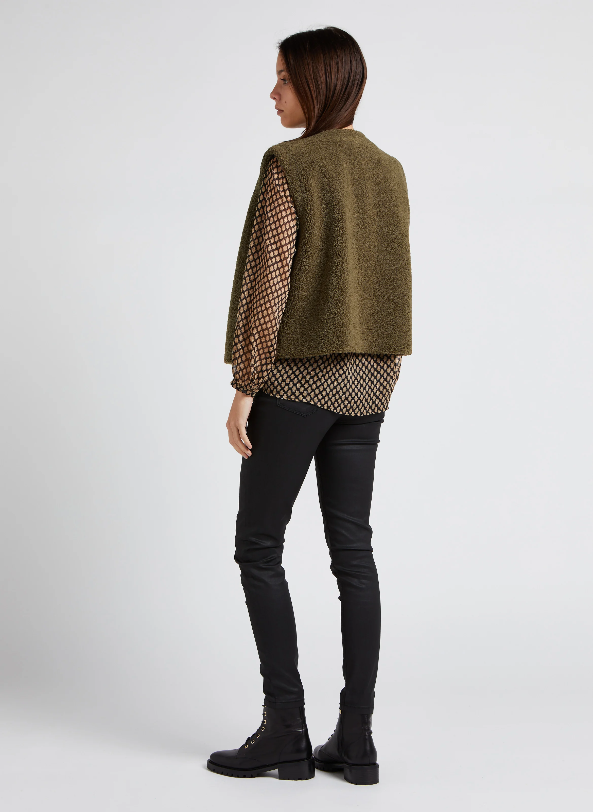 SUZY - Jean slim enduit taille haute | Noir