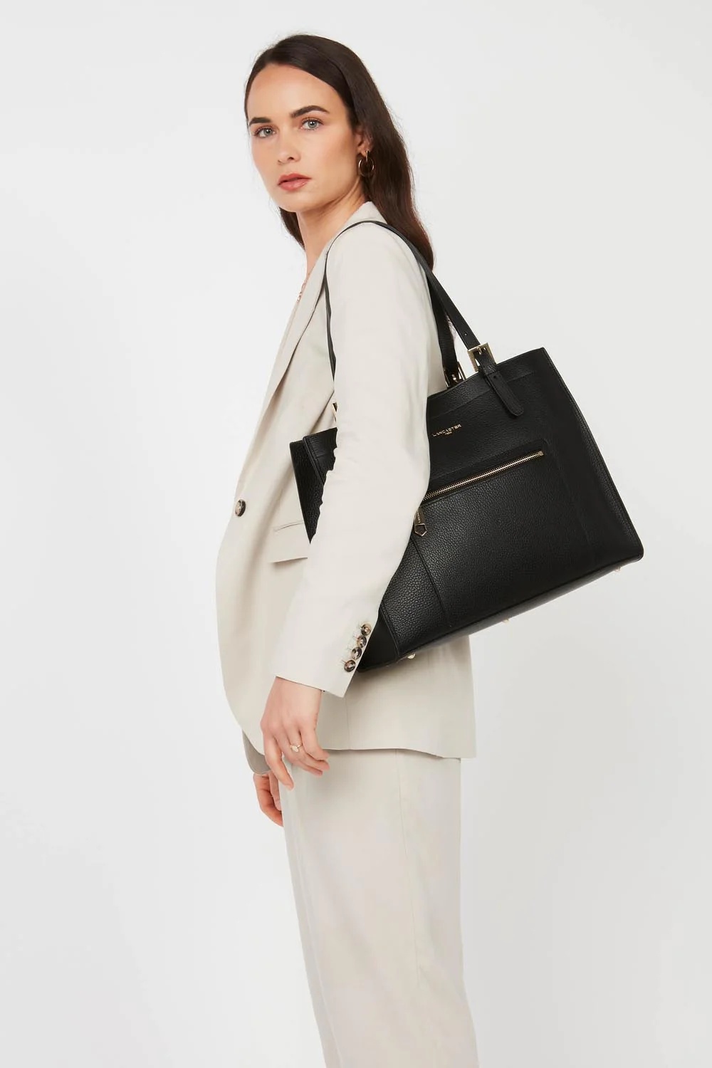 Foulonné Double-Grand sac cabas épaule
