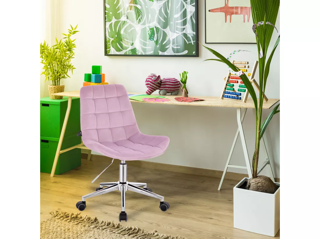 Chaise de bureau MICKY pour enfants réglable en hauteur Violet pastel