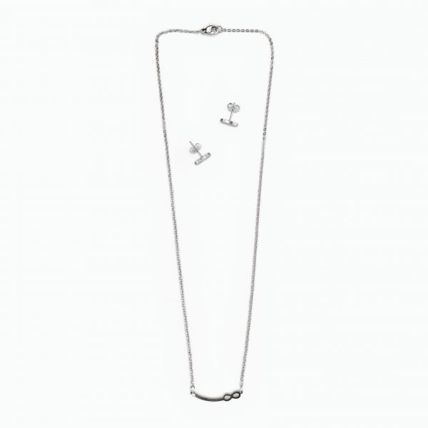 Conjunto Infinito Prateado em - 99905-VZ12