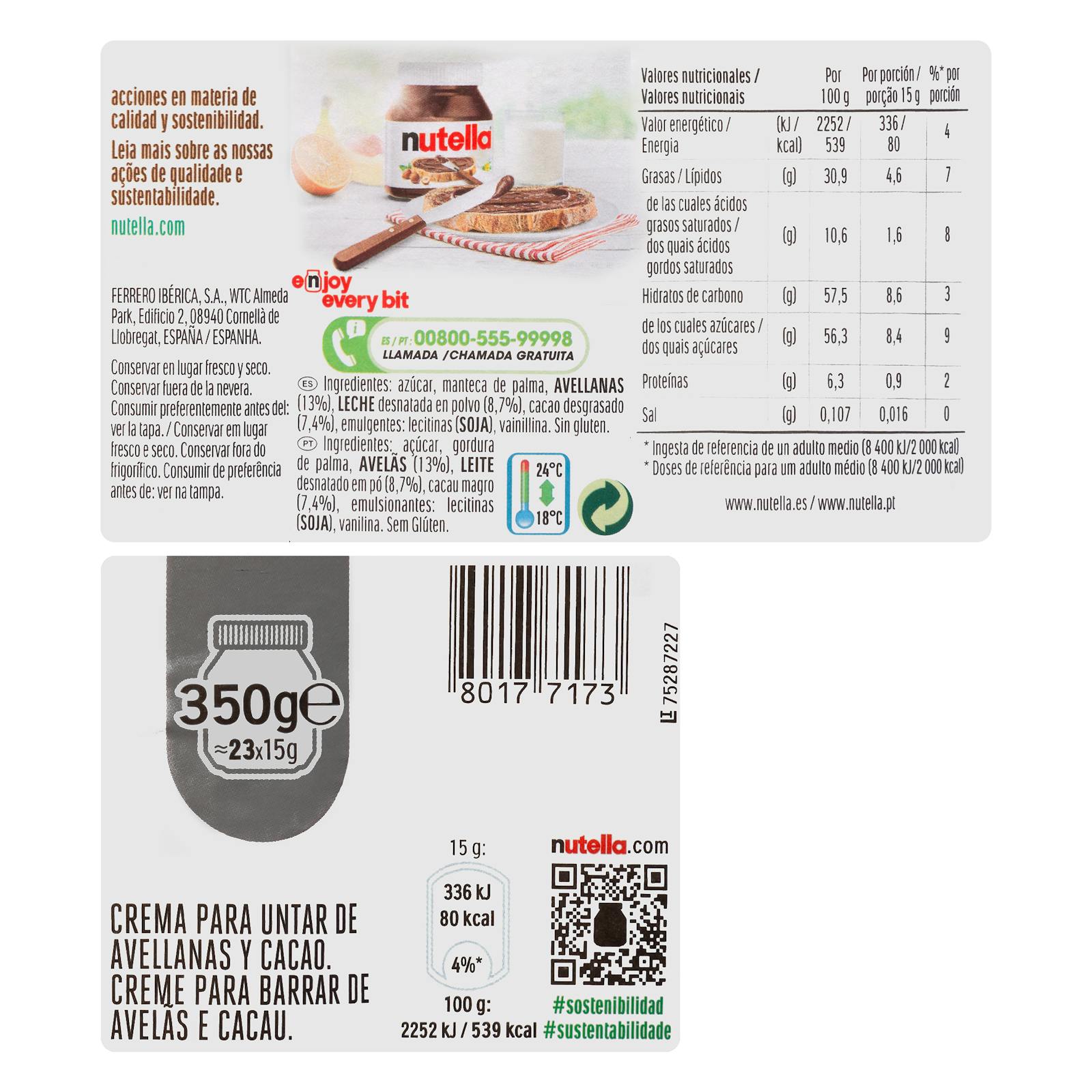 Crème de cacao noisette Nutella