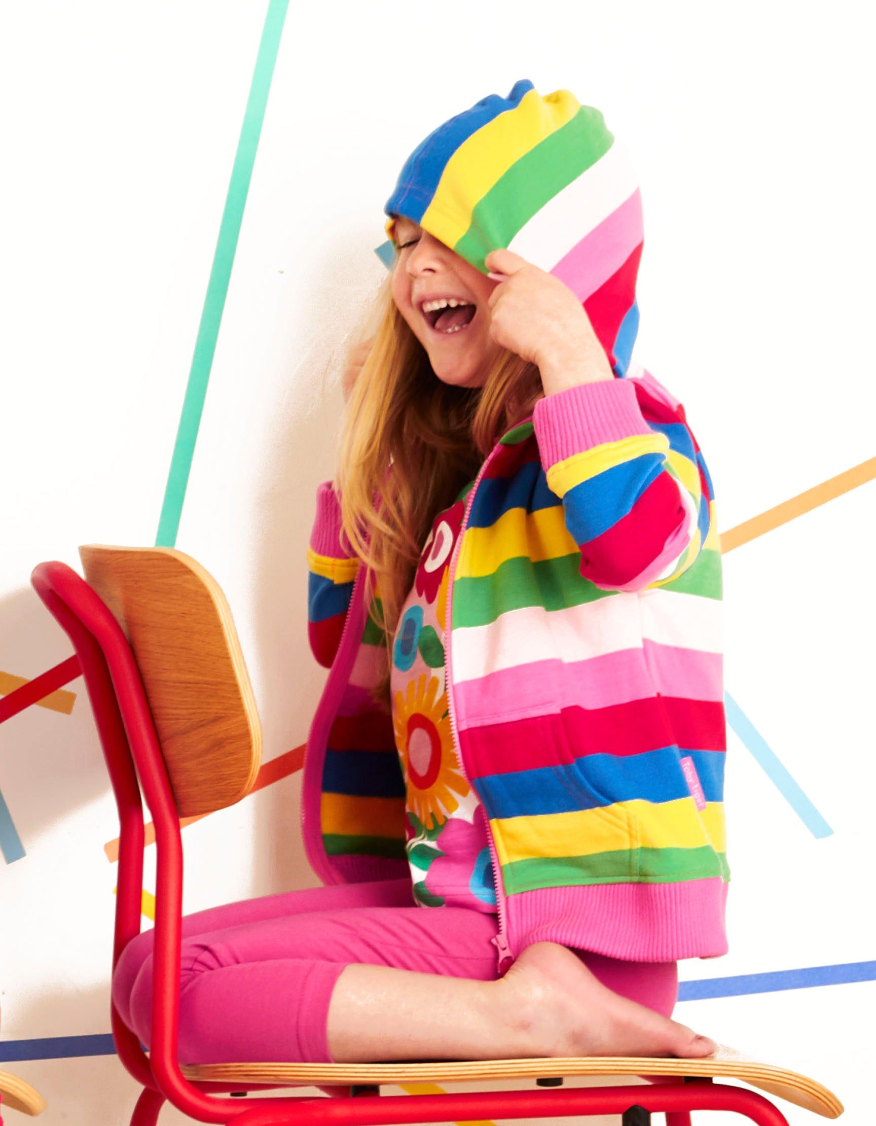 Toby Tiger Kapuzenpullover mit Blockstreifen