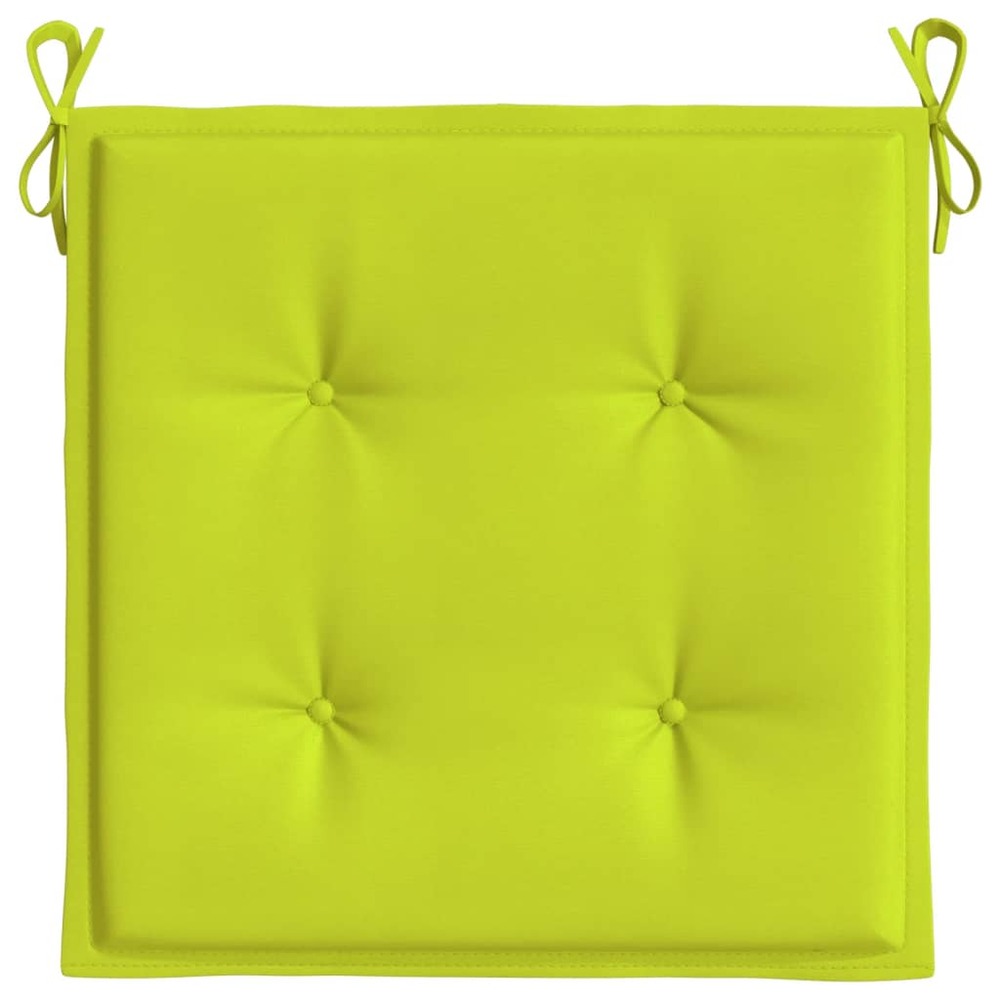 Coussins de chaise de jardin 6 pcs vert vif 50x50x3 cm