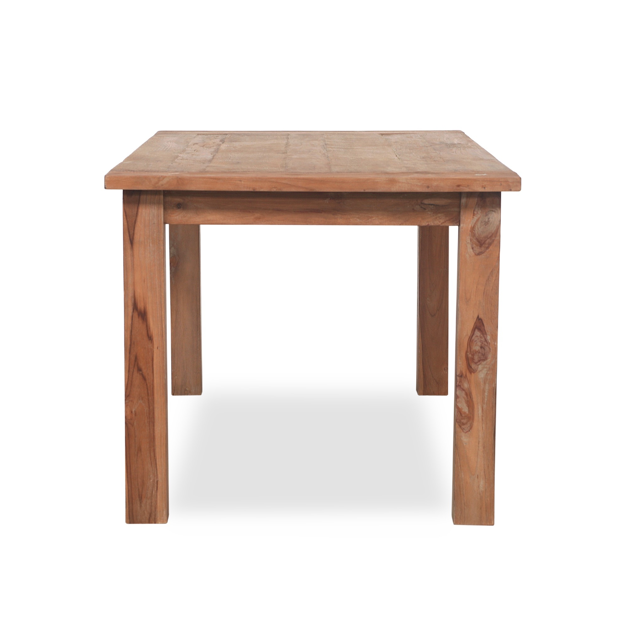 Esstisch aus recyceltem Teak ohne Schublade, natur, L 180 cm, B 90 cm, H 78 cm von fischer's lagerhaus