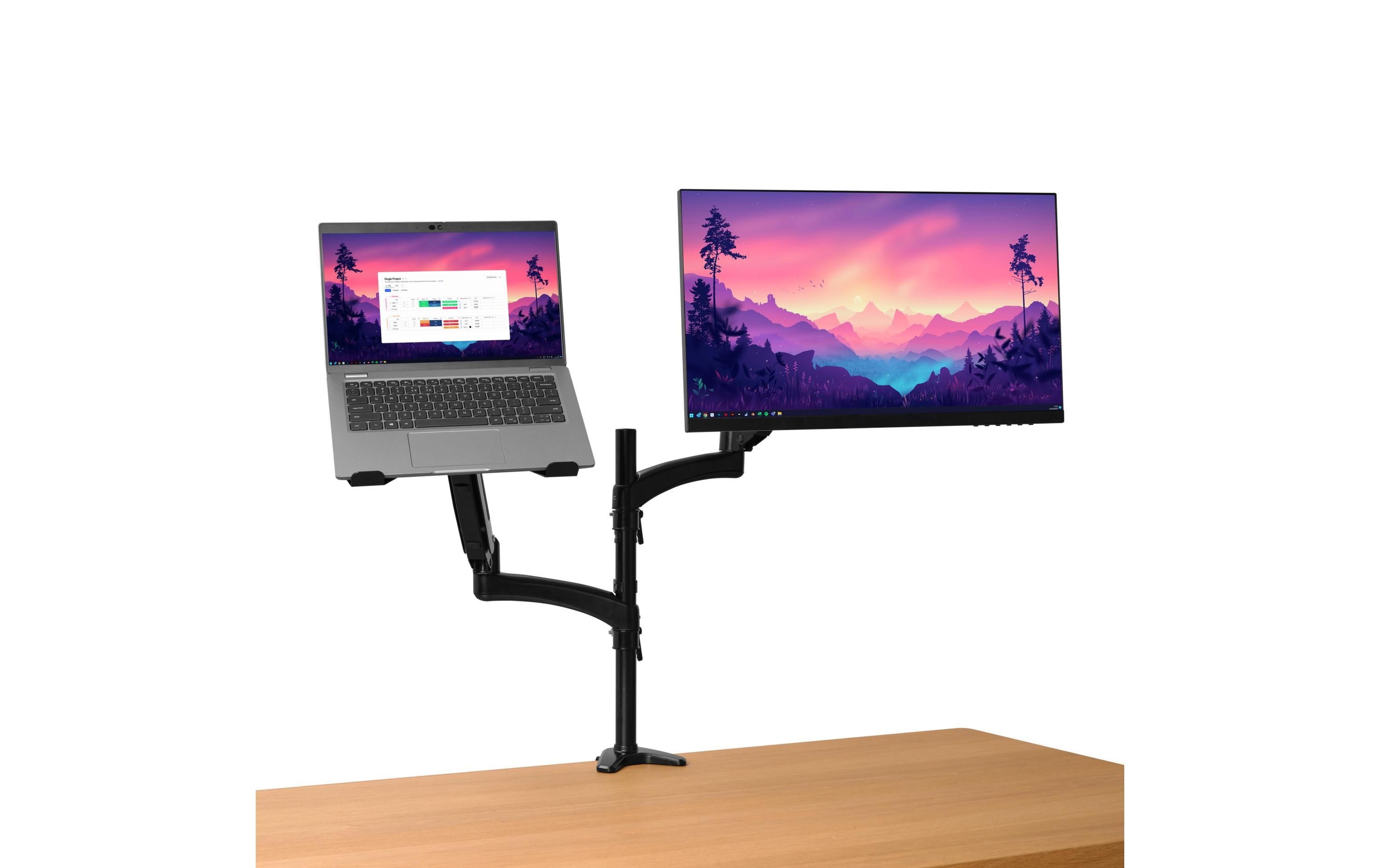 Mara Monitor- & Laptop-Arm bis 16 kg – Schwarz<br>Ergonomische Halterung für Monitor und Laptop