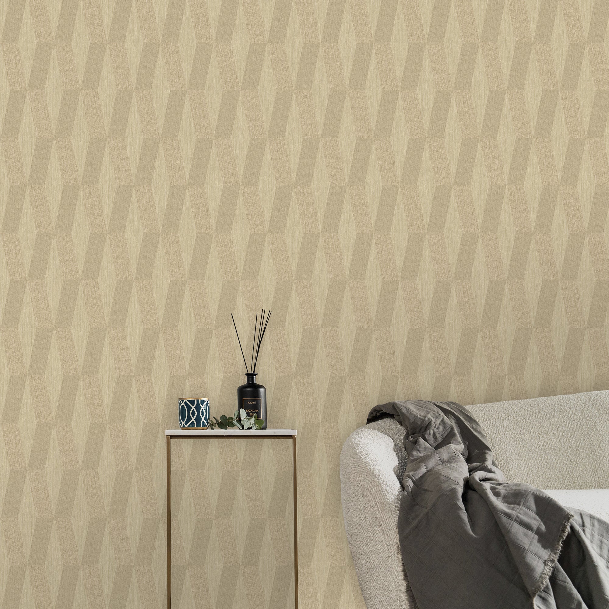Kayori vliesbehang Zao - Goud
