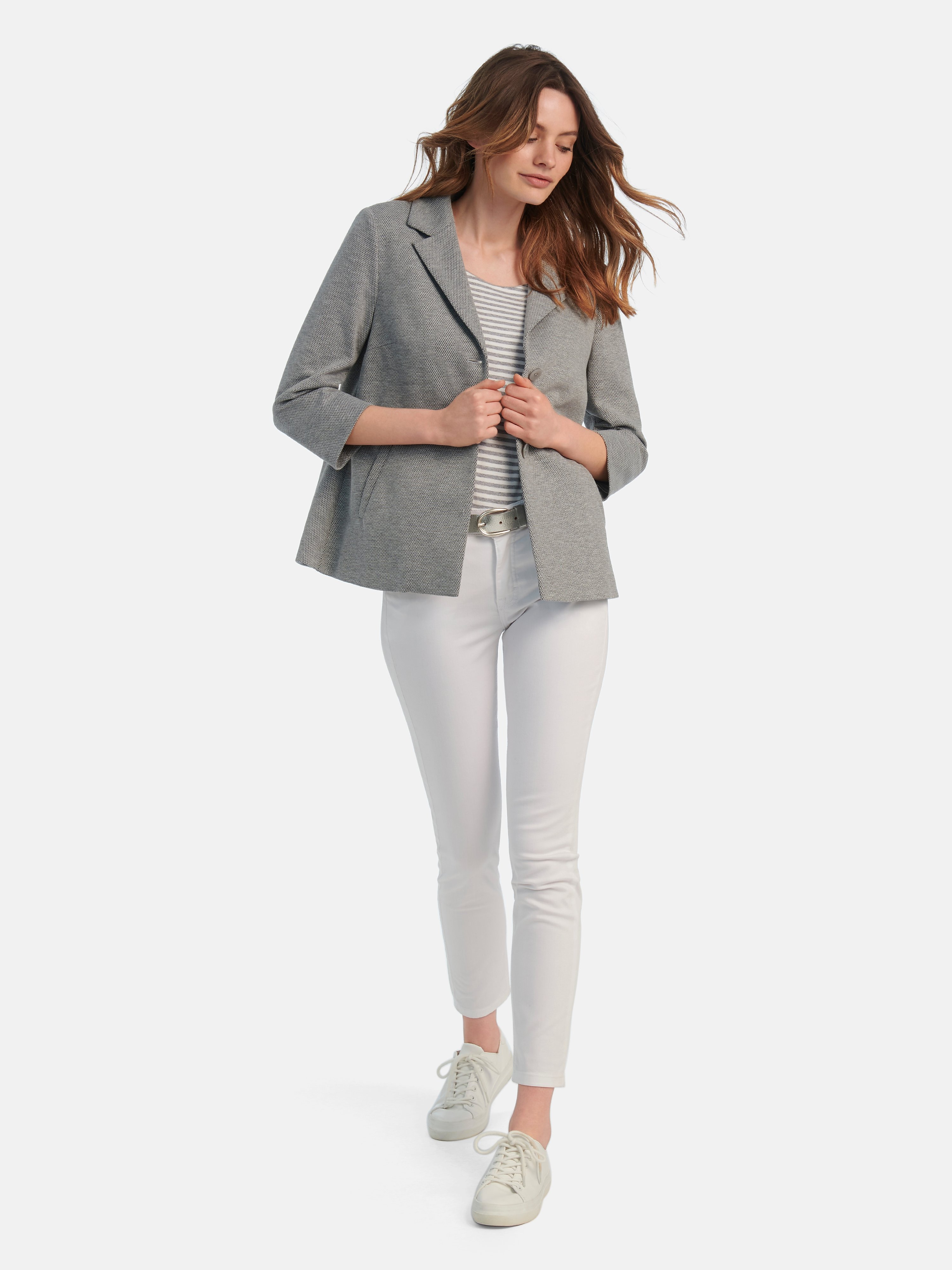 Jersey-Blazer mit 3/4-Arm