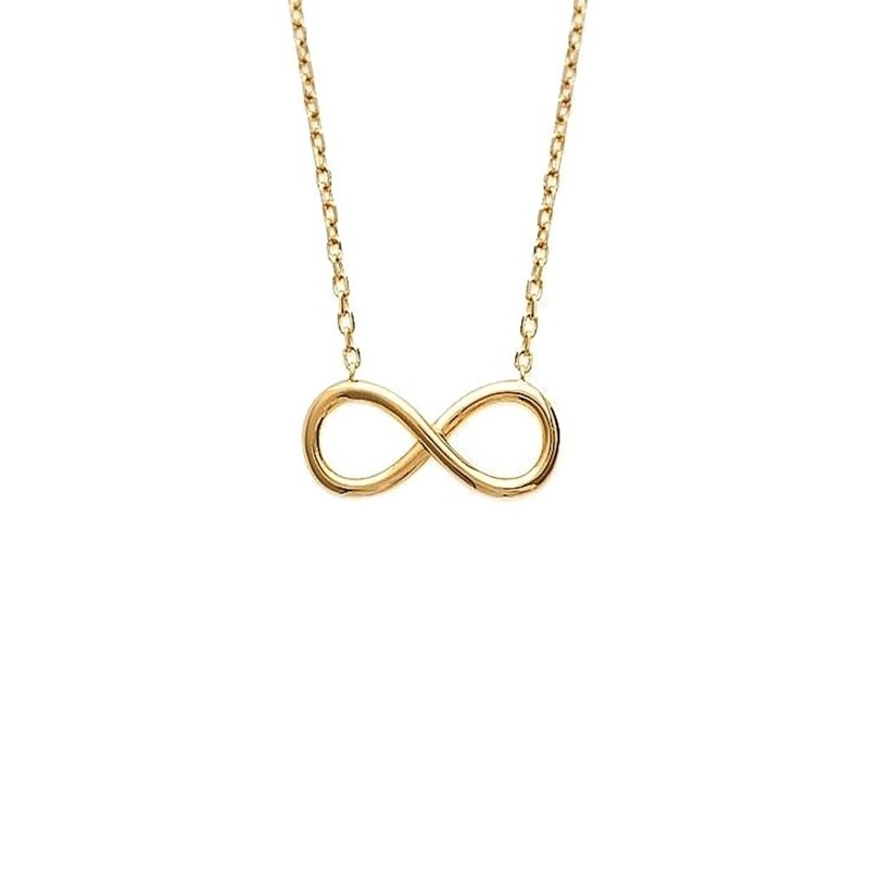Collier symbole infini Plaqué OR 750 3 microns