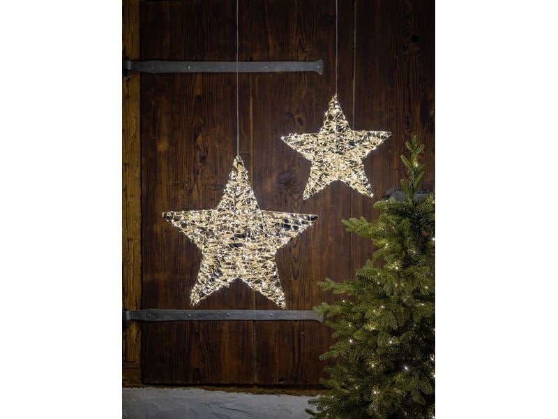 STT Glamour hanging star, 50 Warmweiss LED Dekoration