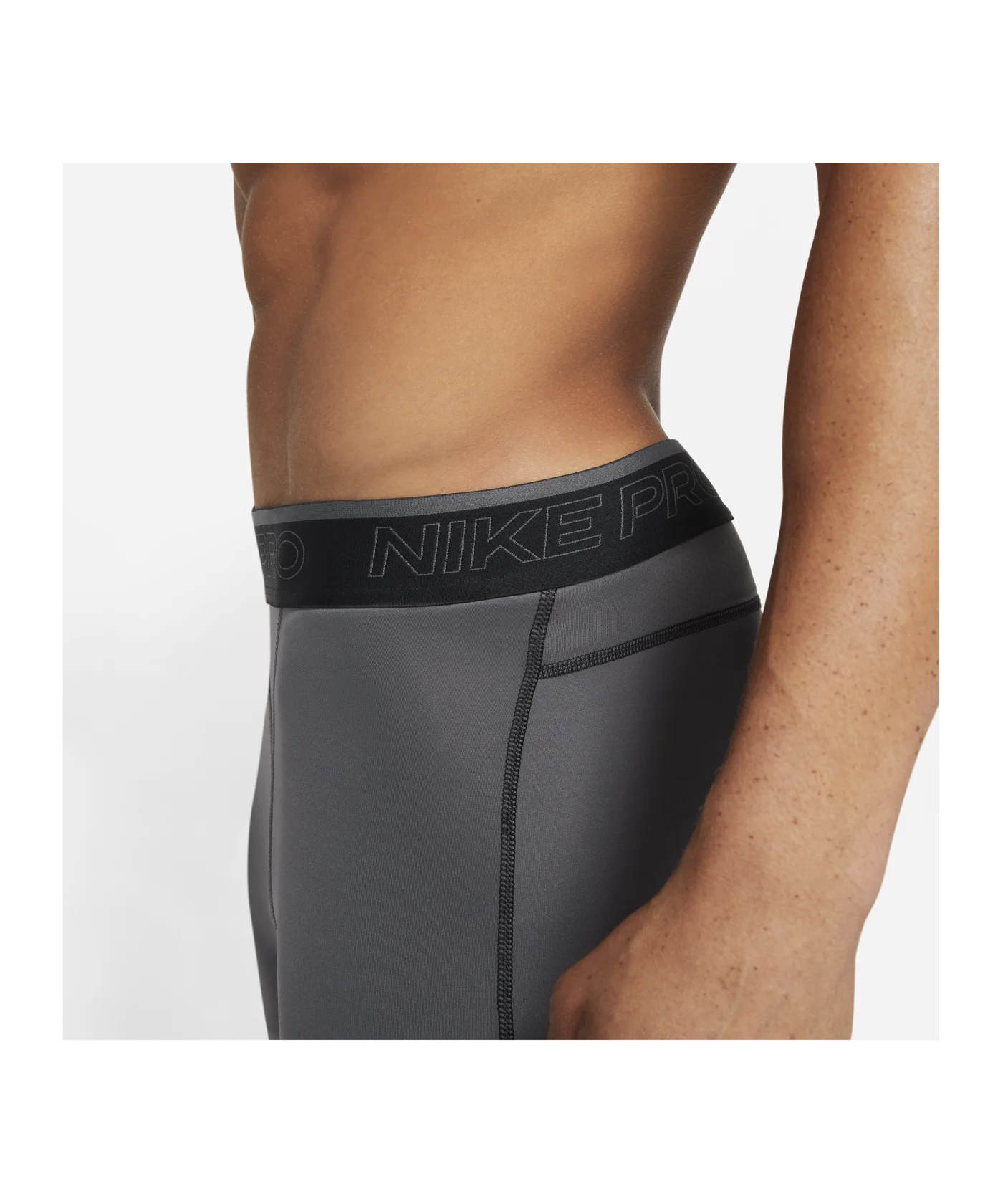 Nike Pro Dri-FIT 3/4 Tight Grau Schwarz F068