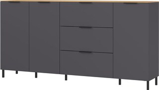 CASAVANTI Sideboard CALIFORNIA 192 x 98 cm Graphit/ Navarra-Eiche