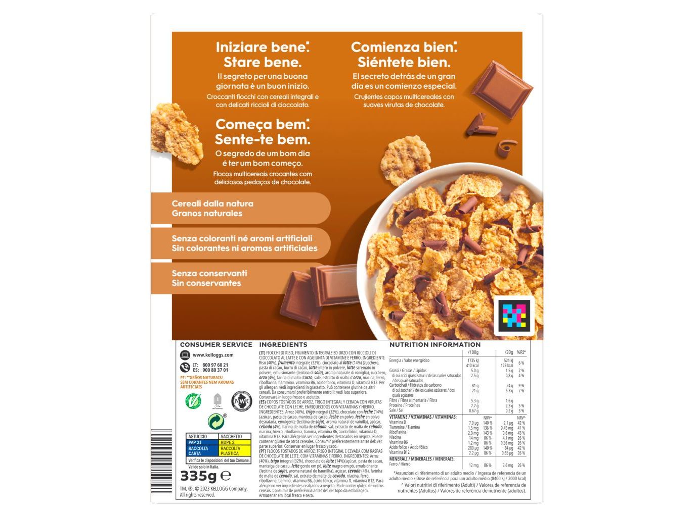 CEREAIS SPECIAL K KELLOGG'S CHOCO LEITE 335
