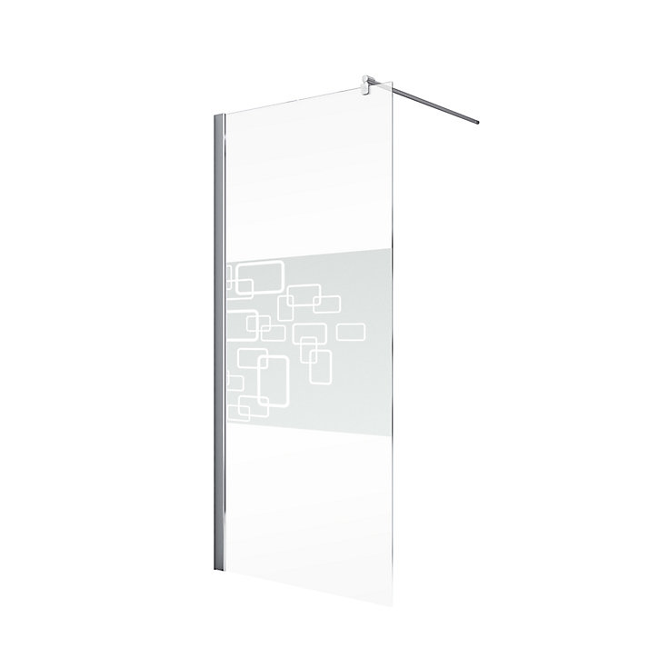 Paroi de douche à l'italienne, 90 x 190 cm, Schulte NewStyle, Walk In, verre transparent anticalcaire, Softcube