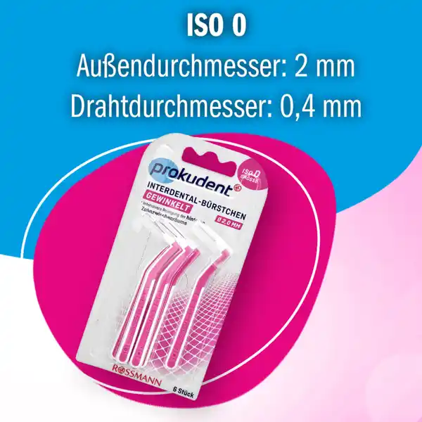 Gewinkelten Interdental-Bürstchen ISO 0