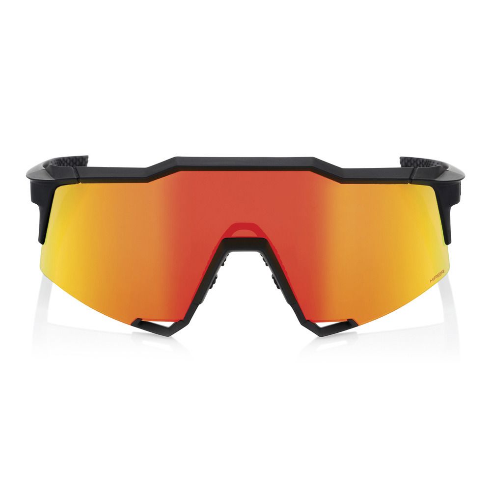 100 percent SPEEDCRAFT - Lunettes de soleil soft tact black/hiper red multilayer mir