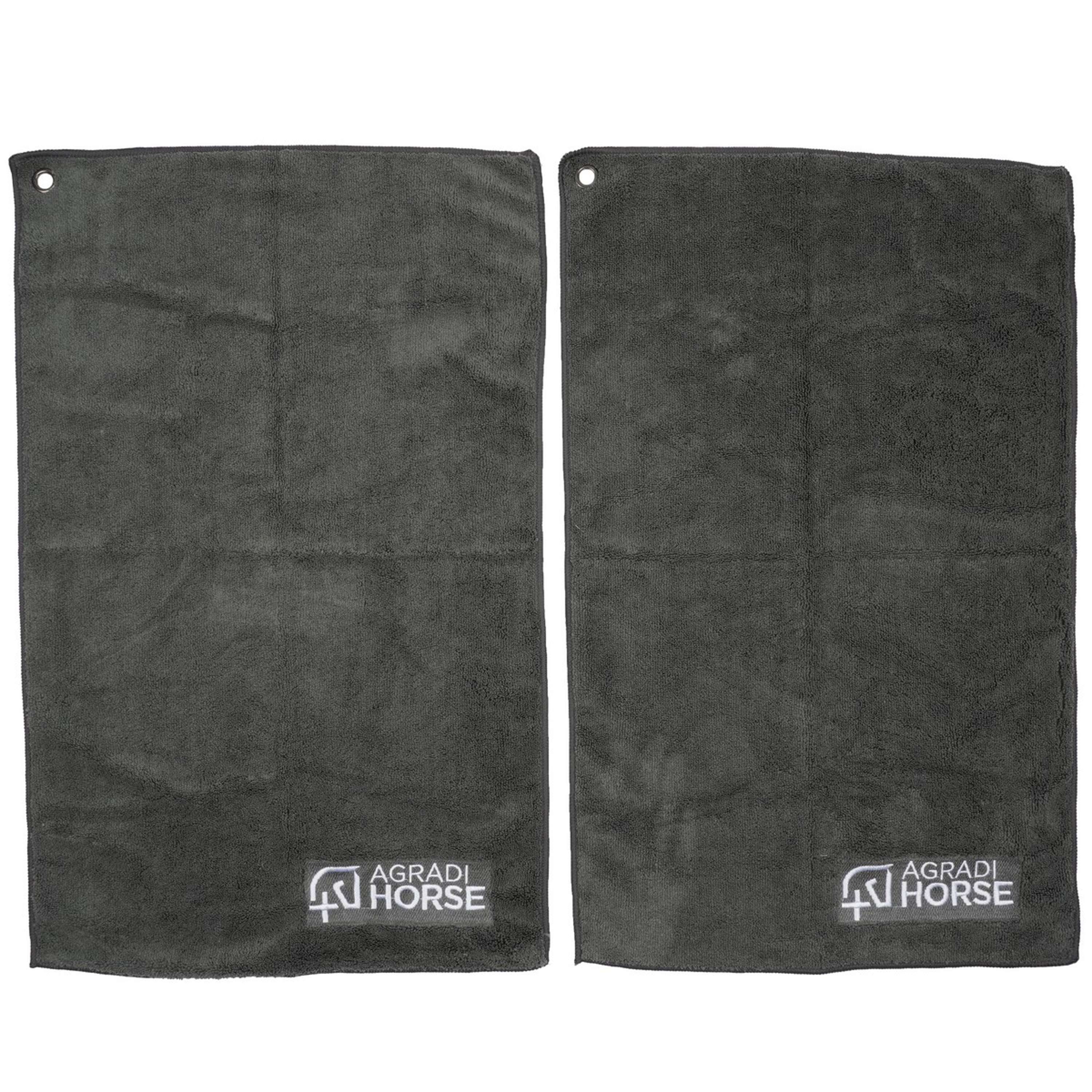 Agradi Horse Handdoekje Microfibre per Paar Grijs