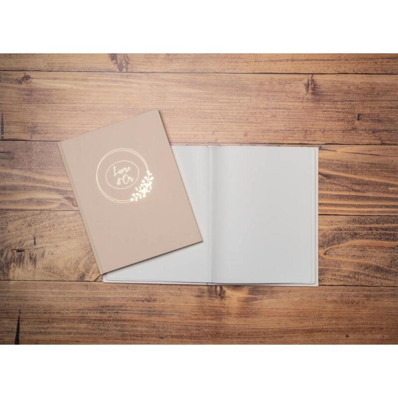 Livre d'or 100 pages tranche or Ringflower
