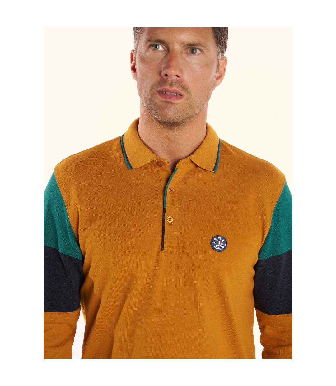 Polo maille piquée à rayures