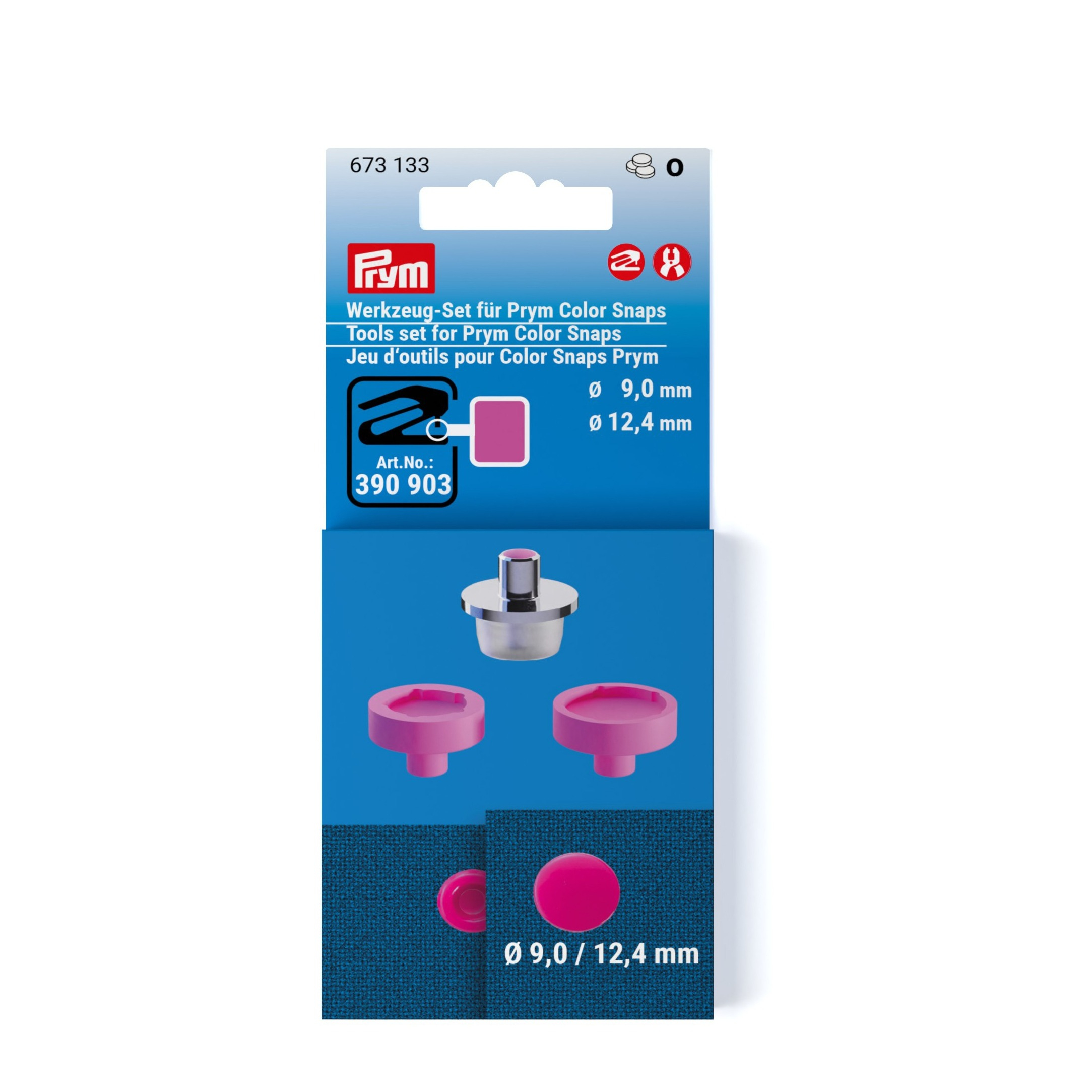 (3er Set) Werkzeug-Set Mercerie Zubehör für Color Snap   Color Snap Mini (673133) - Silber / Fuchsia
