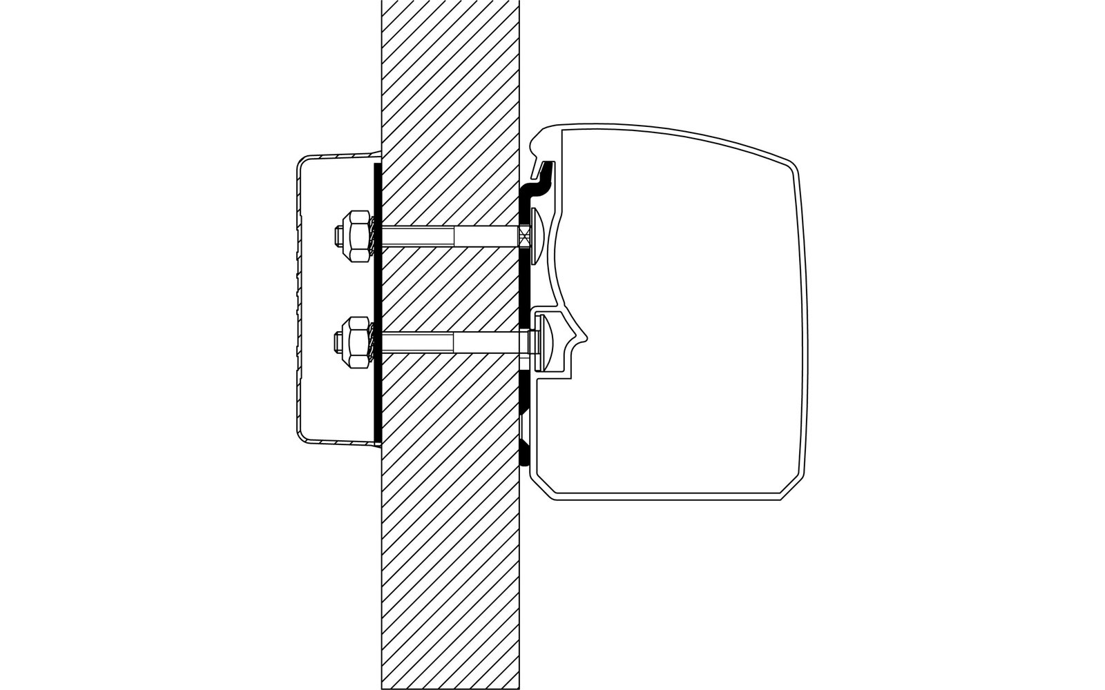 Thule Omnistor 3200 Markisenadapter Flat Wall