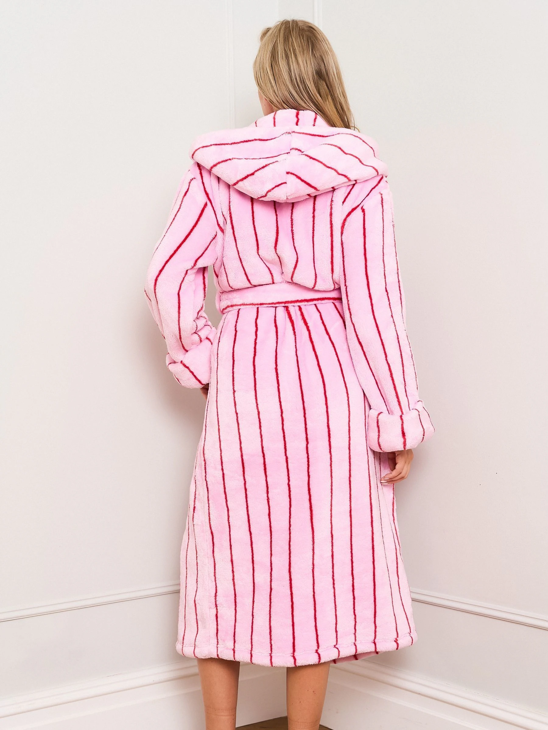 Jim Jam the Label Pink Stripe Dressing Gown