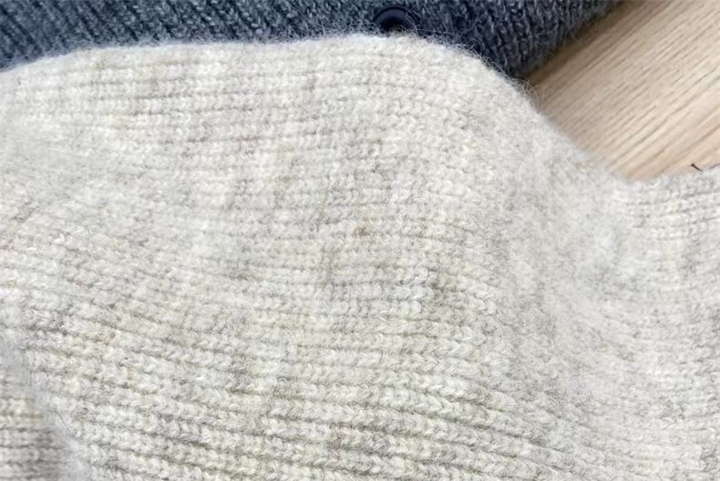 Honey River - Effen vest met opstaande kraag en knoopjes