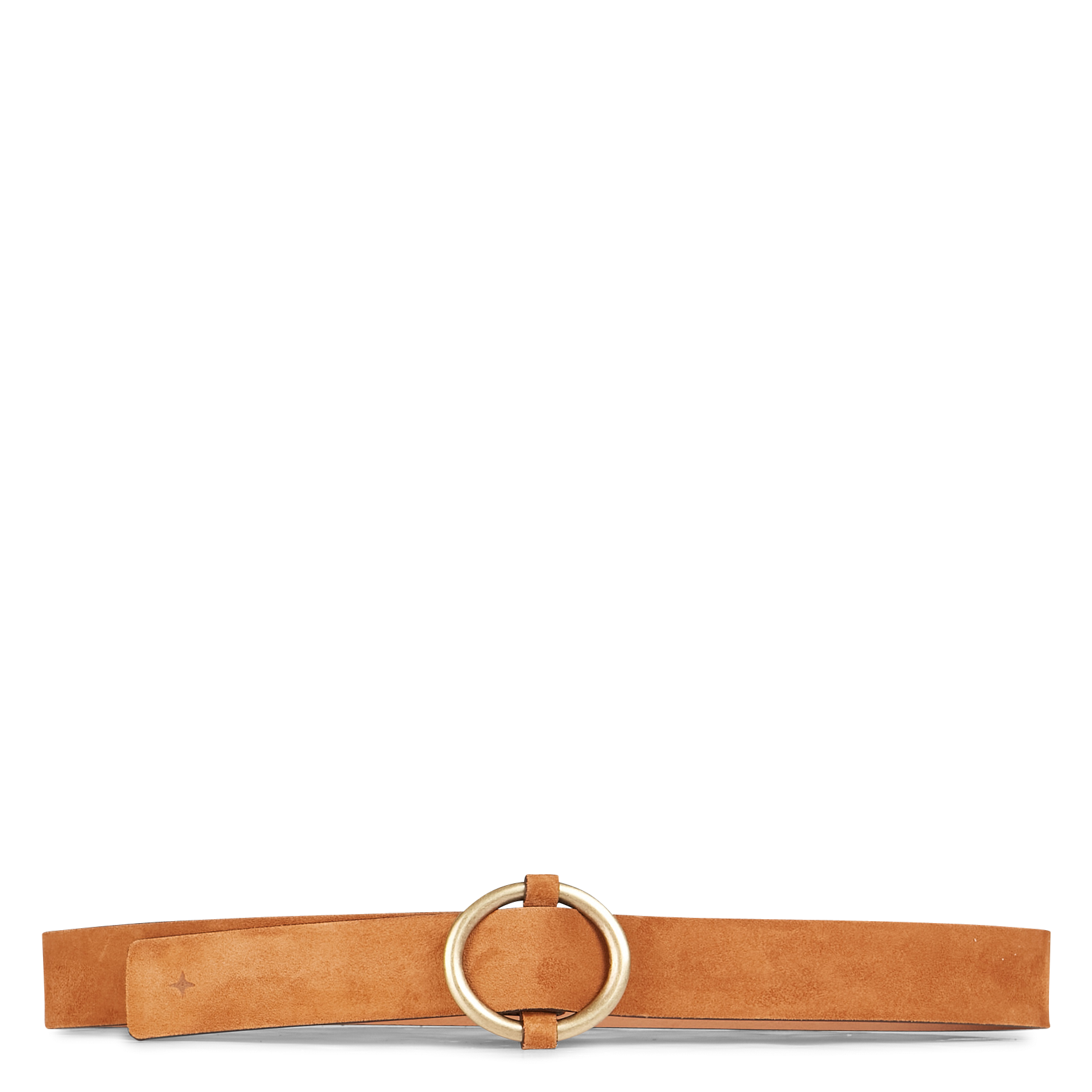 TISAO SU - Ceinture en cuir velours | Marron