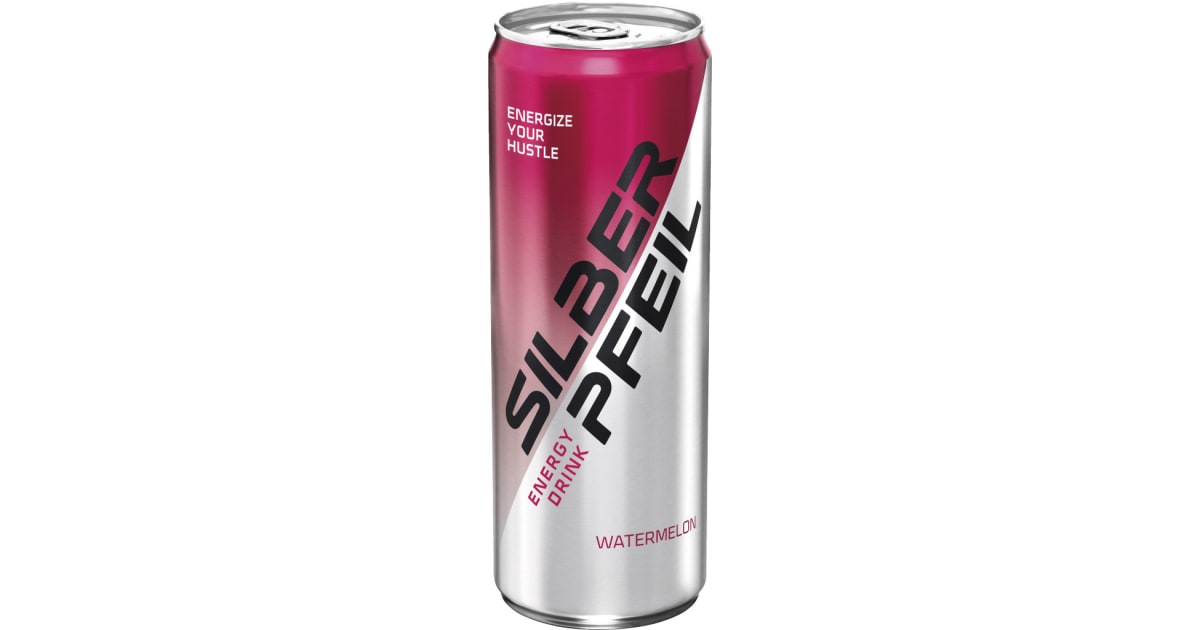 SILBERPFEIL Energy Drink Watermelon 0,25 Liter Dose (Einweg)