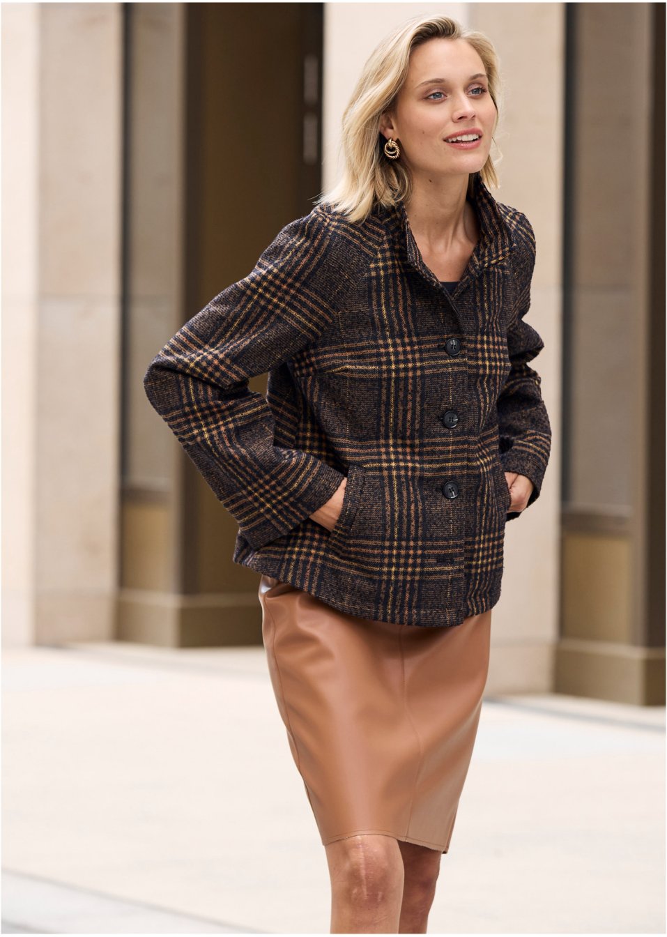 Veste courte imitation laine