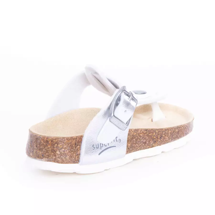 superfit Girls Zehensteg-Sandale metallic silver (mittel)