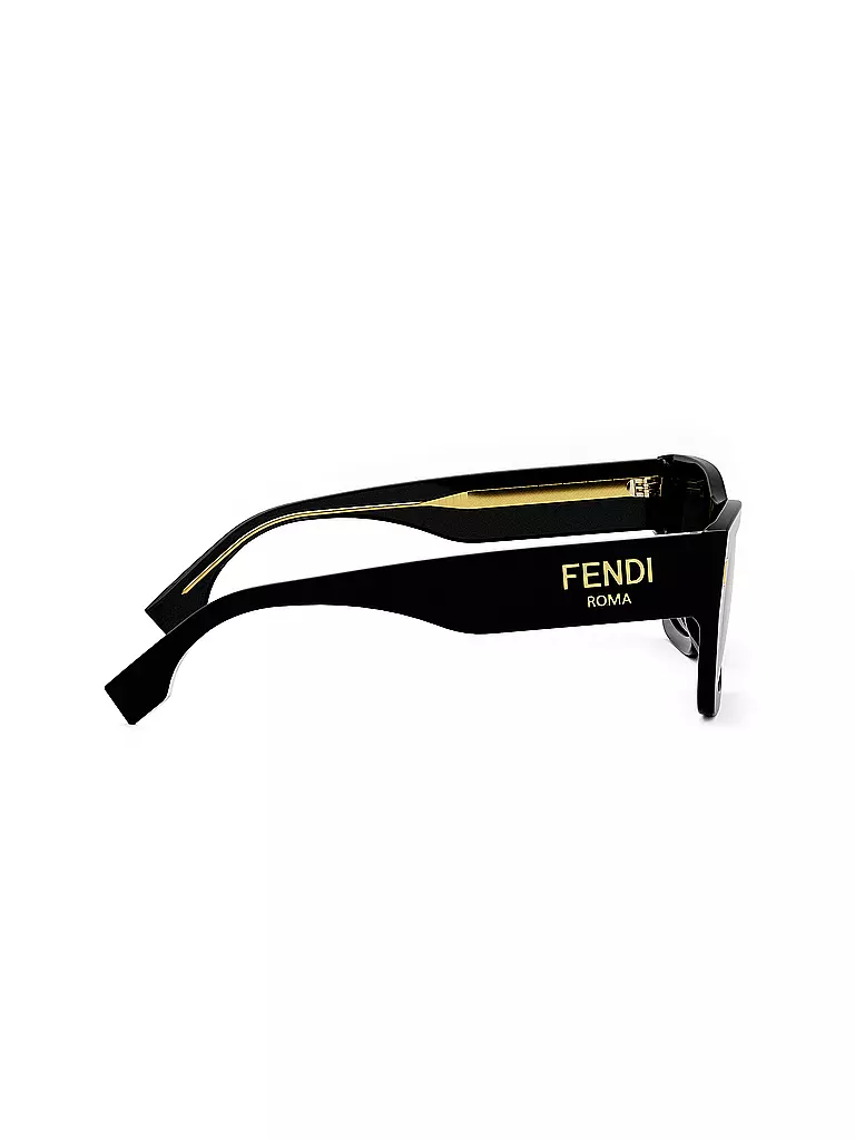 FENDI FENDI Roma schwarze eckige Sonnenbrille schwarz