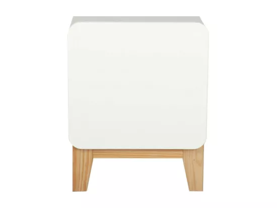Chevet enfant bois massif blanc et bois YUKI