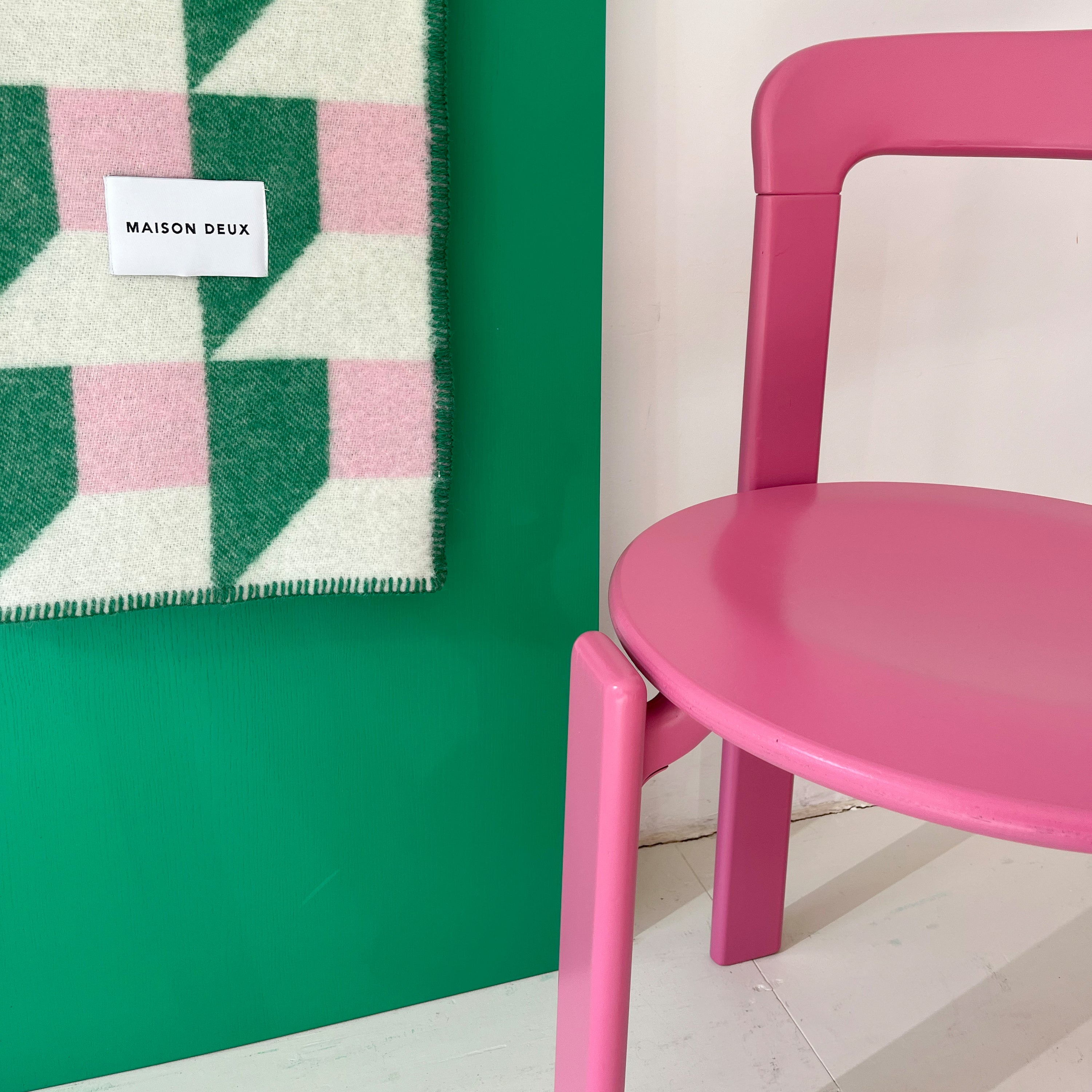 Maison Deux Cubics Plaid - Gras Roze