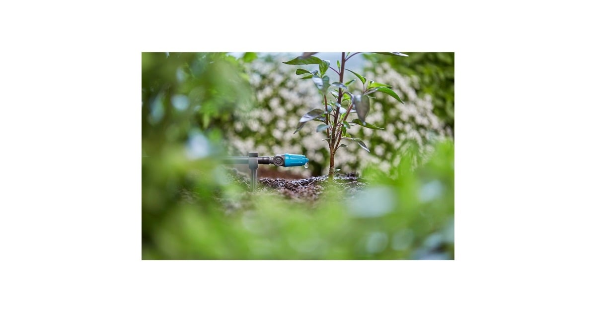 GARDENAVerstelbare Einddruppelaar 0–15 l/u druppelaar  (Zwart/turquoise, 10 Stuks)
