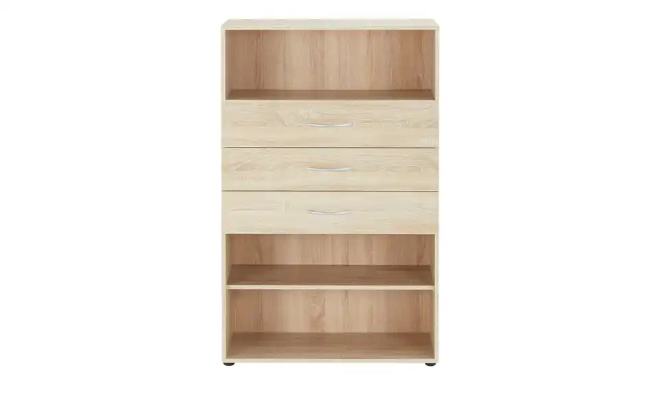 Regal Multischrank-System 80 cm 126 cm Eiche sägerau (Nachbildung)