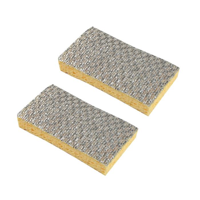 SET 2 EPONGES NON RAYANTES CELLULOSE VEGETALE 11X7X2CM
