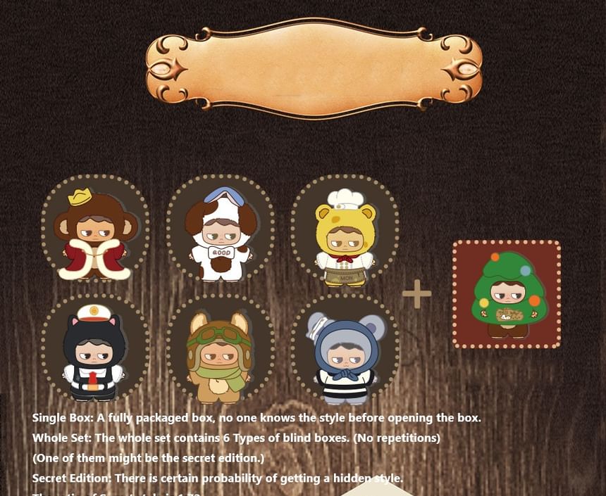 TOYCITY - MONBOO Characters - Forest Town Series Pluchen Pop (7 Types) (Blind Box)