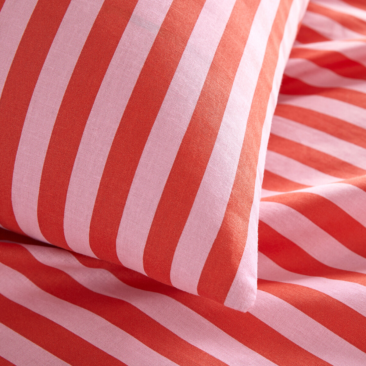 LA REDOUTE INTERIEURS<br>Conjunto de cama 50% algodão reciclado, rosa Sacha