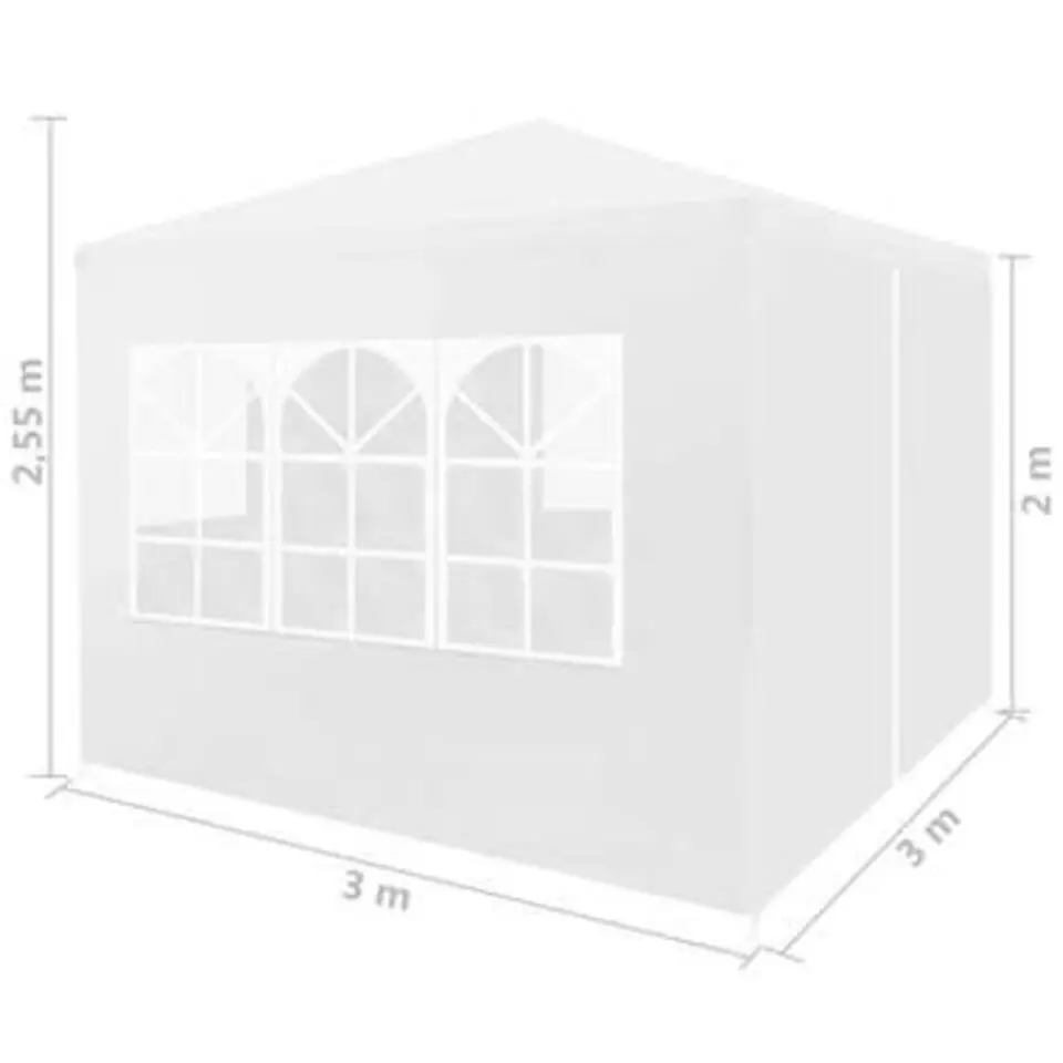 vidaXL - Partytent - Wit - Polyetheen