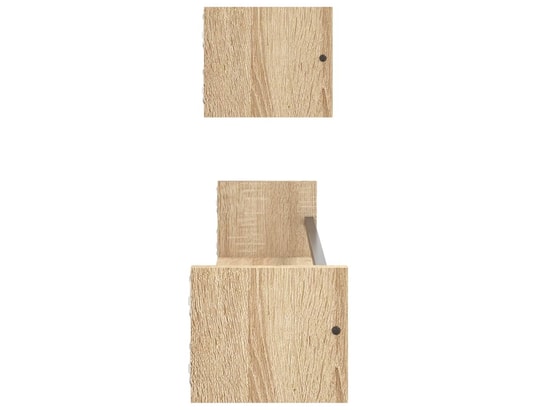 VIDAXL - Etagère murale étagères murales avec barres 2 pcs chêne sonoma 80x16x14 cm