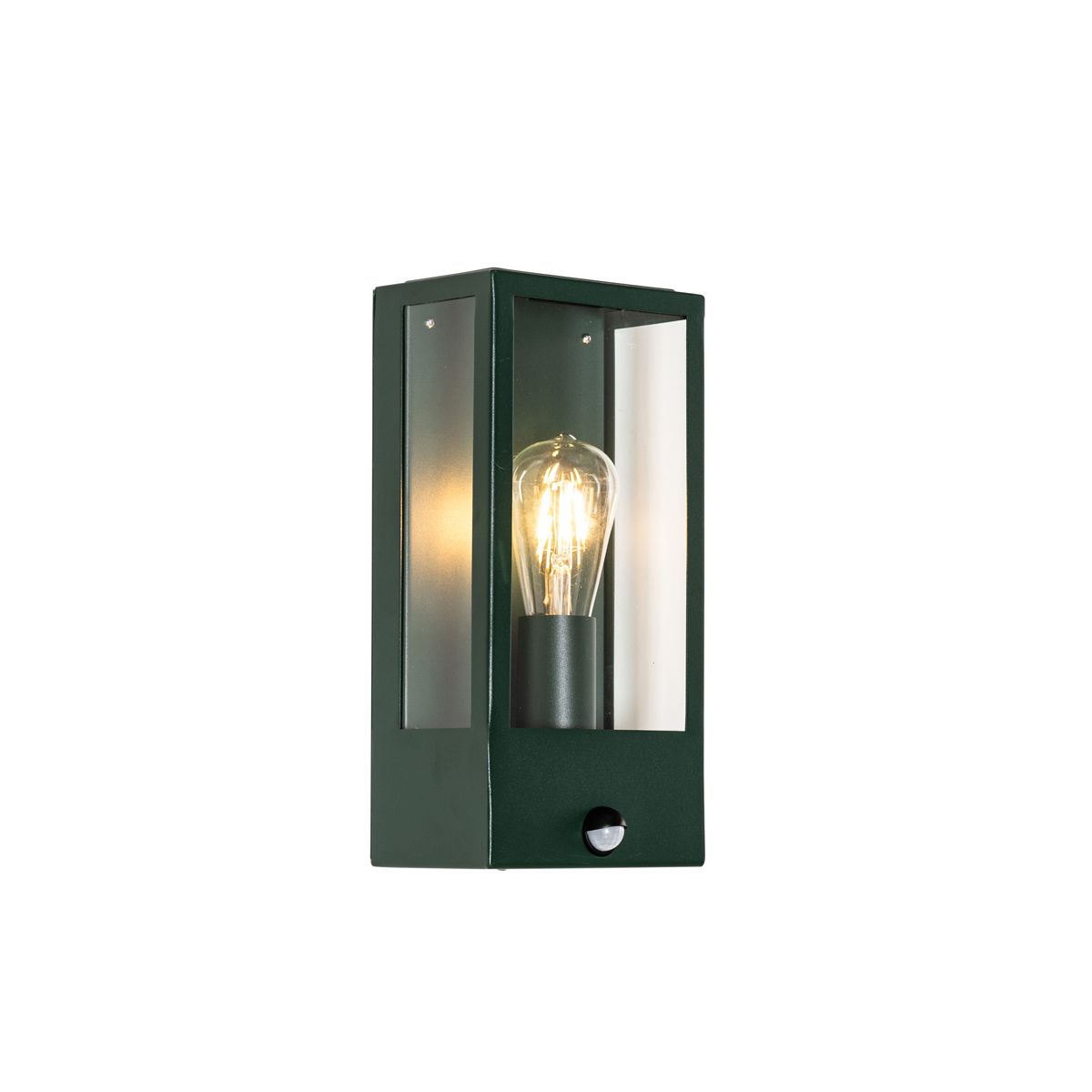 Buiten wandlamp donker groen met bewegingsmelder IP44 - Rotterdam