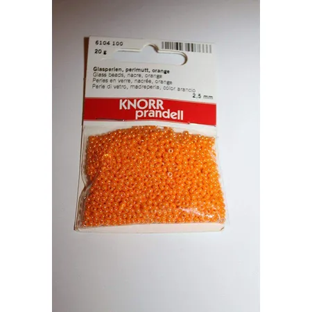 Knorr Prandell Glasperlen, perlmutt, orange, 2,5 mm, 20g