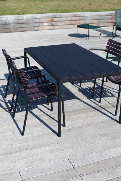 Houe Four tuintafel 160x90 bamboe, donkergrijs onderstel