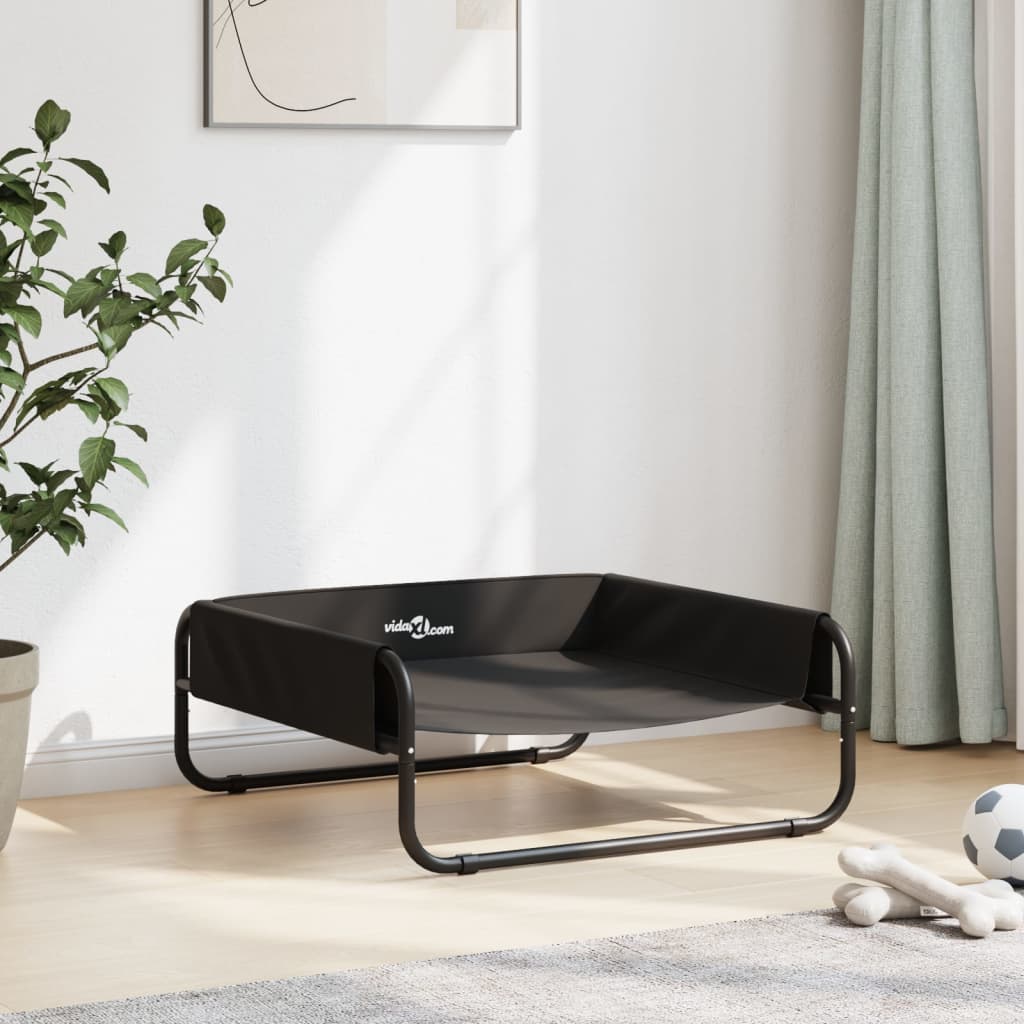 Cama elevada para cães vidaXL em tecido Oxford e aço cinza antracite