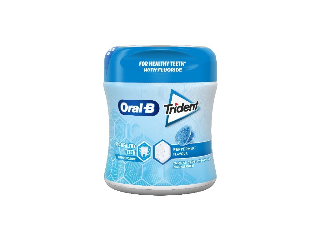 PASTILHAS TRIDENT ORAL-B ELÁSTICAS PEPPERMINT BOTTLE 68G