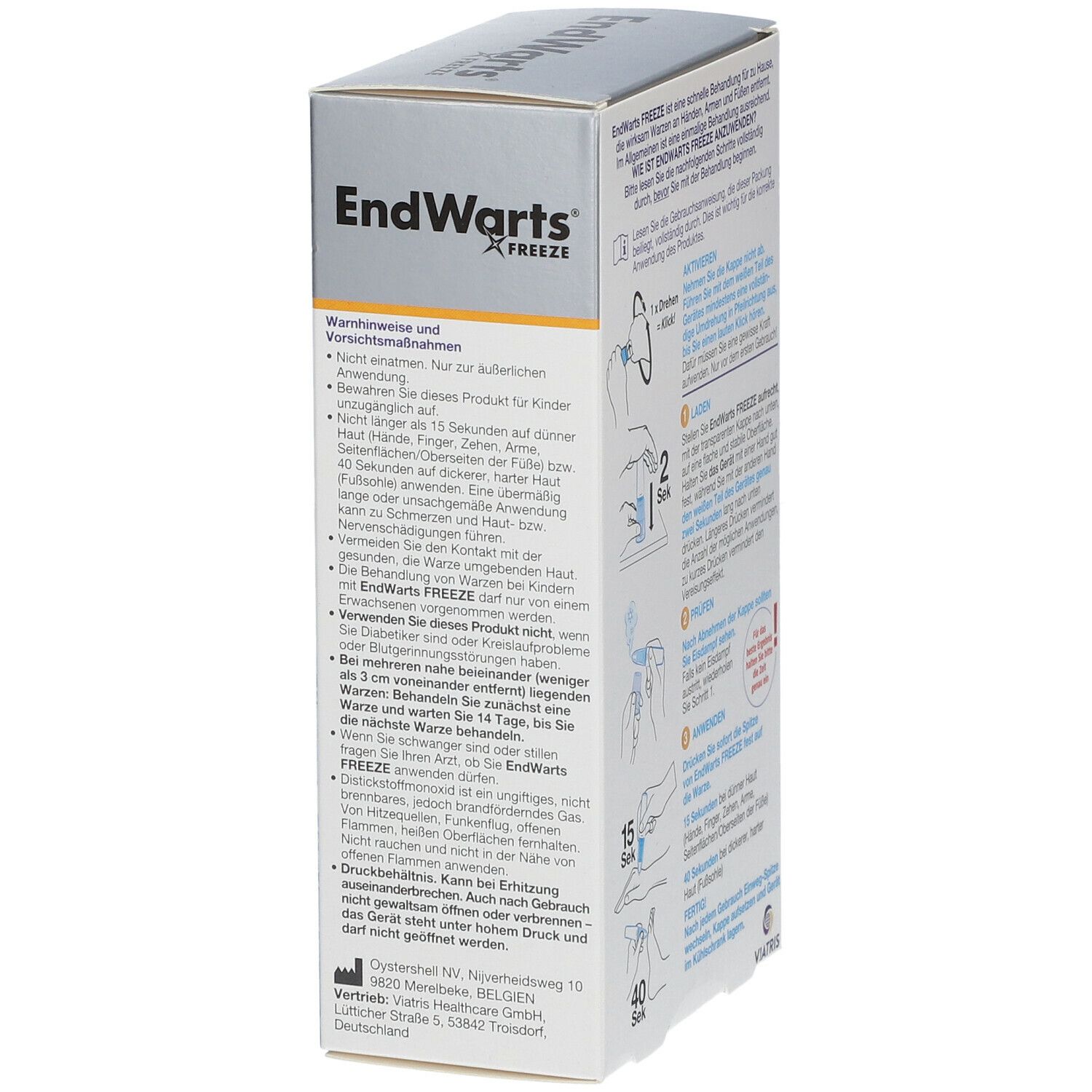 EndWarts FREEZE: Vereisungsmittel zur Entfernung von Warzen an Händen, Armen & Füßen