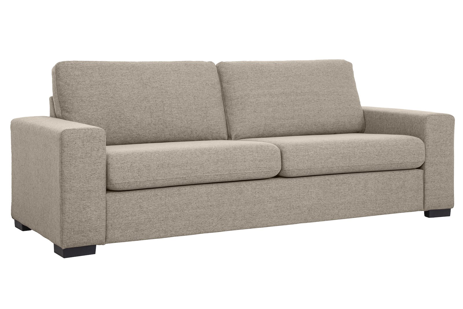Max 3-seter sofa Tekstil Hyge 11 beige med sorte ben
