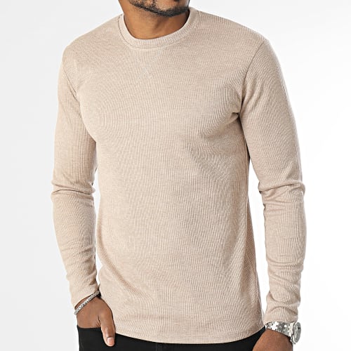 Tee Shirt Manches Longues Beige